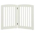 Ef Furniture 36 in. Ruffluv 2 Panel Expansion Pet Gate Large - White 253603